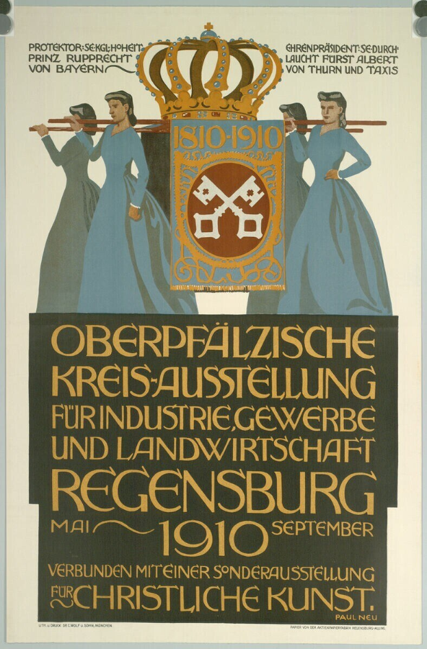 Plakat zur Deutschen Revolution 1910, das eine Gruppe von Menschen und eine Krone mit Text zeigt.